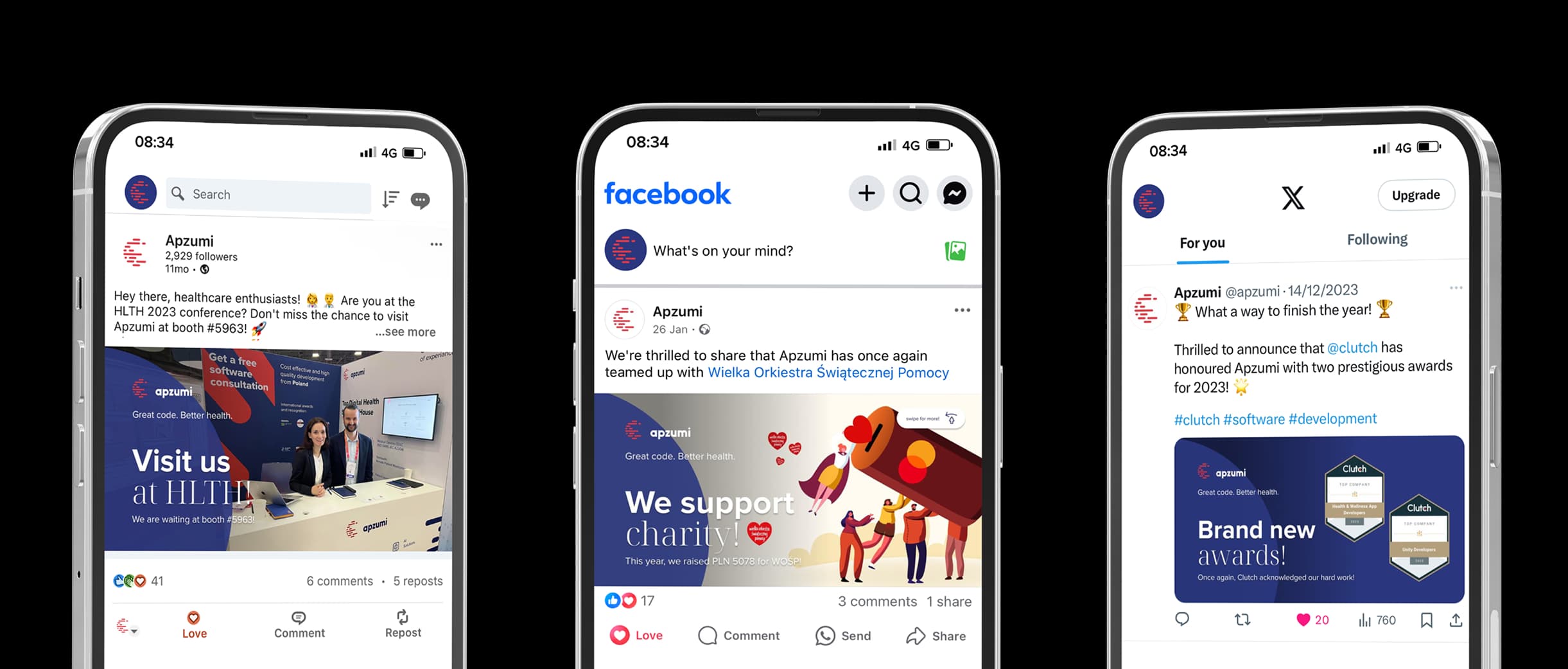 Apzumi on social media