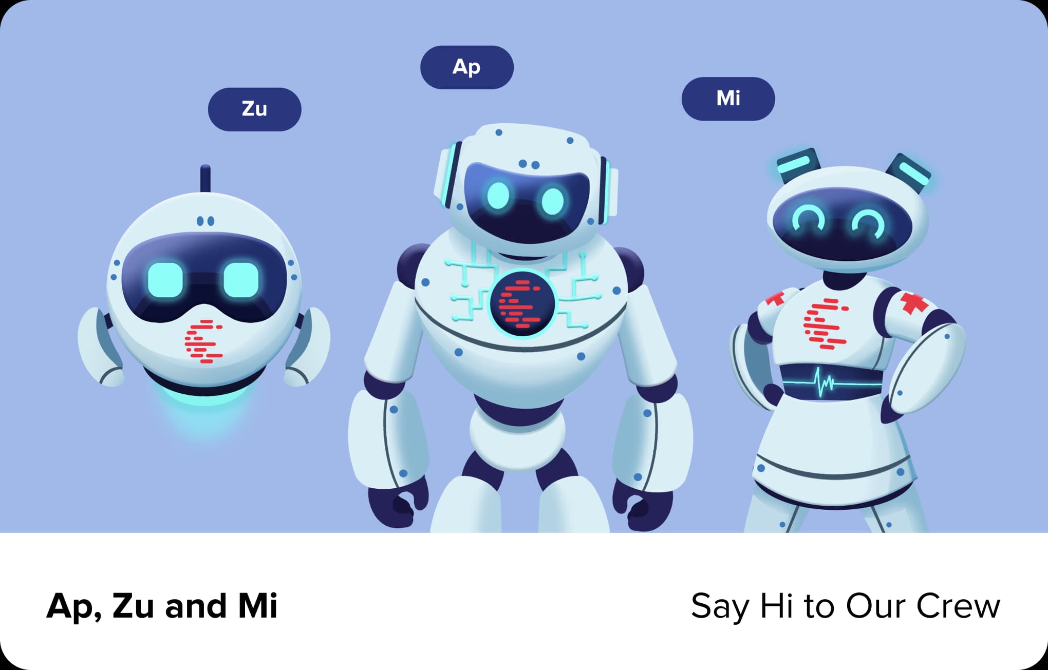 Ap, Zu and Mi robots